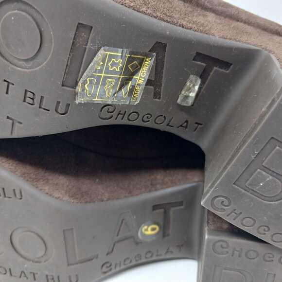 Chocolat Blu GABBY Brown Suede Platforms Size 6 - Picture 3 of 13